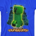 thumbnail image 2 of Minecraft Dungeons Creeper Graphic Boy's Royal Blue T-shirt-Small, 2 of 4