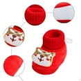 thumbnail image 4 of Dakaela Baby Booties Newborn Boys Girls Non Slip Fleece Boots Slipper Socks Infant First Walker Winter Crib Shoes Red Size 3.5, 4 of 6