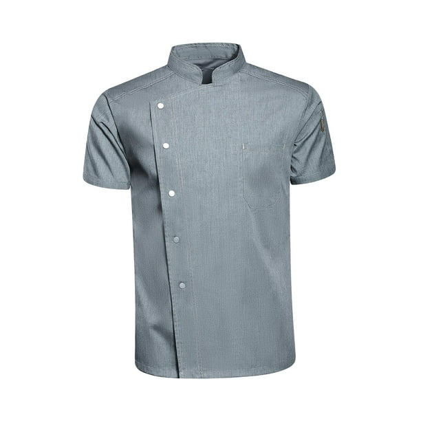 Chaqueta de chef para hombre y mujer, ropa de chef, ropa de camarero, botones a presión, transpirable con SG
