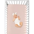 thumbnail image 4 of Sweet Jojo Designs Vintage Floral Solid Blush Pink Fitted Crib Sheet, 4 of 6