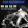 thumbnail image 5 of For Ford F250 Super Duty 2005-2023 White H13 9008 LED Headlights 9145 Fog Light Bulbs 4pcs, 5 of 15