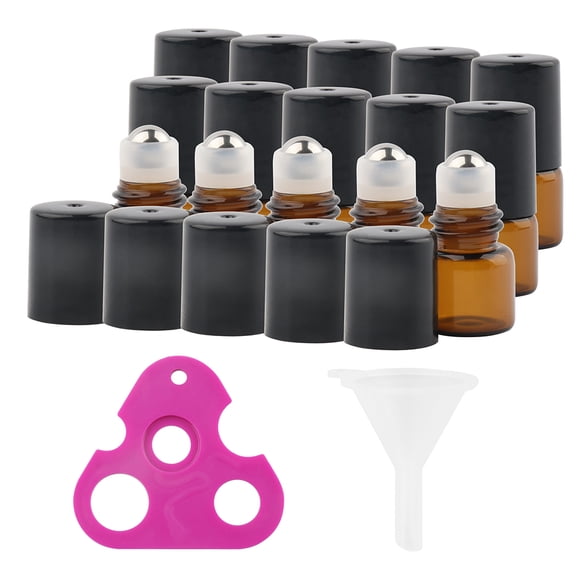 Minnieouse 15/50/100 Uds botella de aceite esencial botellas recargables con tapa contenedor portátil ligero caja de almacenamiento buen sellado masajeadores 1ml 15Caja