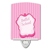 Caroline's Treasures BB8625CNL Ballet School on Stripes Ceramic Night Light, 6x4x3", multicolor