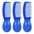 thumbnail image 1 of Luxshiny 3Pcs Small Portable Hair Combs with Bulb Shaped Handle Detangler for All Hair Types, 1 of 6