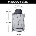 thumbnail image 6 of Mosquito Sun Net, DIDADI Safari Sun Hat with Veil Mesh & Adjustable Straps UV and Insect Protection for Fishing Boating Camping (Gray), 6 of 7