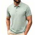 thumbnail image 2 of Dolkfu Retro Vintage Men'S&nbsp;Shirts Short Sleeve Collared Button Green Polos Minimalist Plaid Modern Tops Green,Xl, 2 of 6