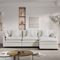 thumbnail image 3 of Miekor Furniture 108.66"Modern Chenille L-Shaped Sectional Sofa With Convertible Chaise, Comfy Cloud Couch Deep Sectional Sofa With Ottomans For Living Room 00057, 3 of 12