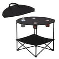 thumbnail image 1 of 2-Tier Folding Table, Black, 1 of 1