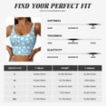 thumbnail image 5 of Goofa Blue Popcorn Printed Sports Bras for Women, High Impact Running Bra Workout Crop Tank Tops Longline Sports Bra Push up-Large, 5 of 9