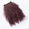 thumbnail image 2 of Lady ‘s Sexy Solid Color Mesh Irregular Elastic Tulle Bubble Skirt, 2 of 6