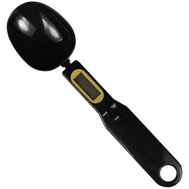 Cuchara Báscula Alimentos JanHm Cocina Portátil Alta Precisión 1,1 lb/500 g Negro