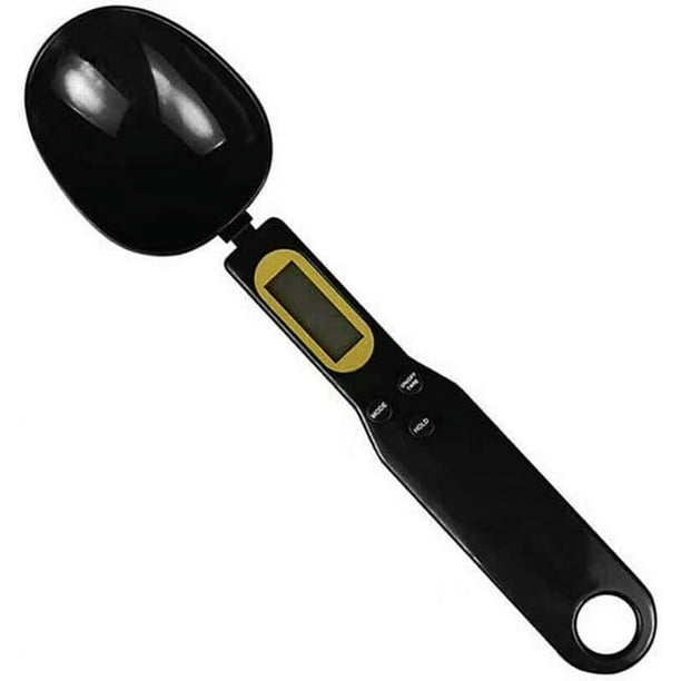 Cuchara Báscula Alimentos JanHm Cocina Portátil Alta Precisión 1,1 lb/500 g Negro