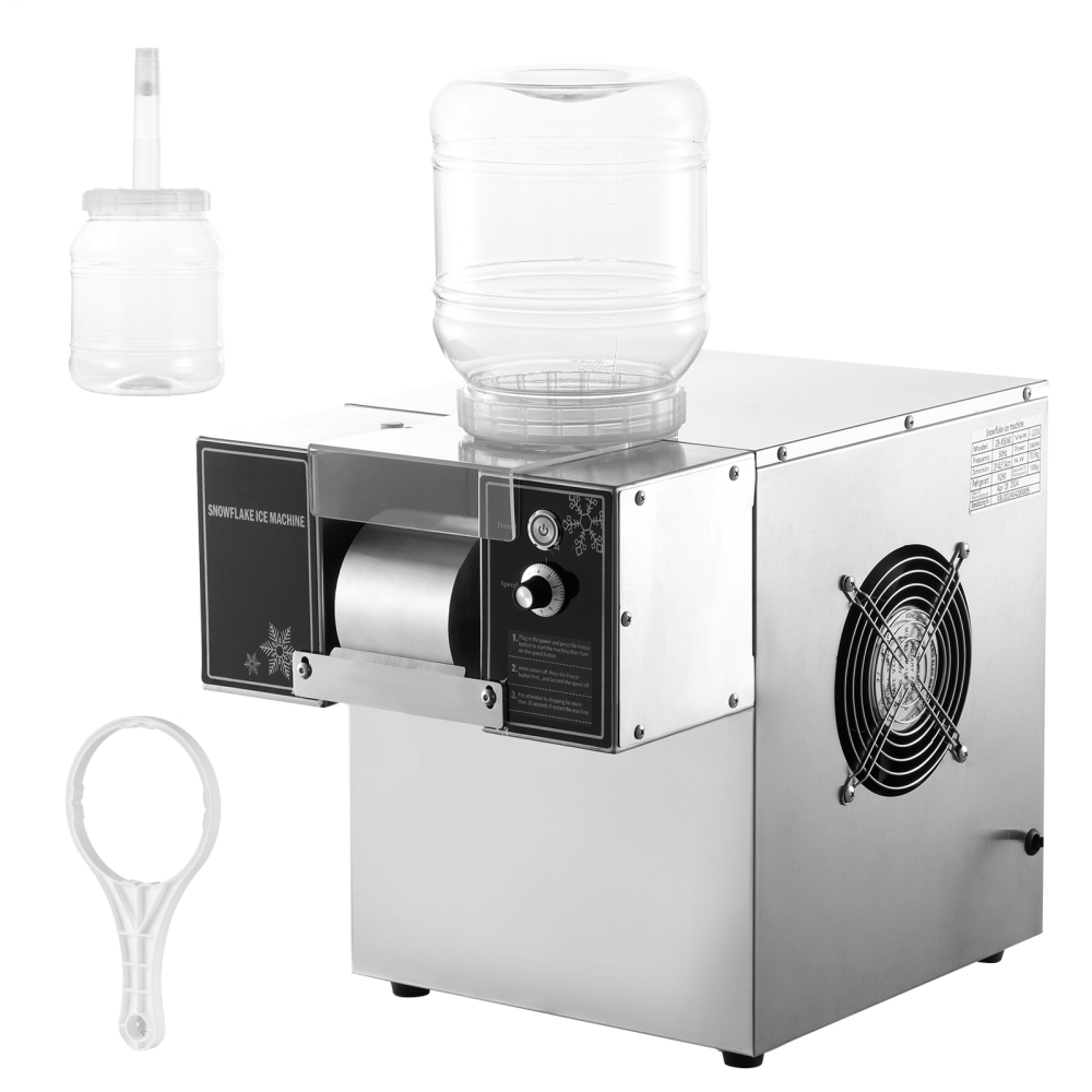 Commercial Snowflake Ice Maker, Stainless Steel – Speed Adjustable for Restaurants & Milktea Shops