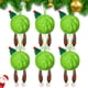 thumbnail image 4 of Bolas de adornos para árboles de Navidad | Textura verde peluda • Acento de cinta • Decoraciones navideñas de toque suave • Adornos colgantes duraderos • Encanto festivo moderno • Una pieza, 4 of 9