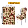 HUIACONG Vintage Santa Patchwork Tablecloth and Chair Slipcovers Set of ...