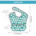 thumbnail image 4 of Zufioo Green Baseball Print Toddler Adjustable Waterproof Bib, 11.6x15 Inch Feeding Bib Suitable for 6-24 Month Babies, 4 of 8