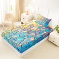thumbnail image 4 of Erosebridal Iridescent Glass Mosaic Print Twin Sheet Sets 3pcs For Boys Girls,Teens Gradient Colored Ice Glitter Print Bedding, 4 of 5