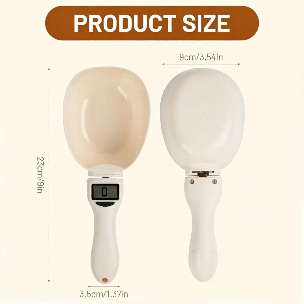 Digital Electric Measuring Spoon Scale, High Accuracy Kitchen Food Scale with LED Screen, Multi-Unit Weight Measuring Tool, Removable Handle Design for Home Cooking and Baking