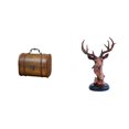 thumbnail image 1 of Organizador De Joyas Vintage De Madera Con Adorno De Cabeza De Ciervo. Cofre Decorativo Para Guardar Anillos Y Bisutería. Estatua De Animal De Resina. Decoración Para El Hogar. Regalo De, 1 of 6