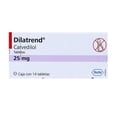 thumbnail image 1 of Dilatrend 14 tabletas 25 mg, 1 of 2