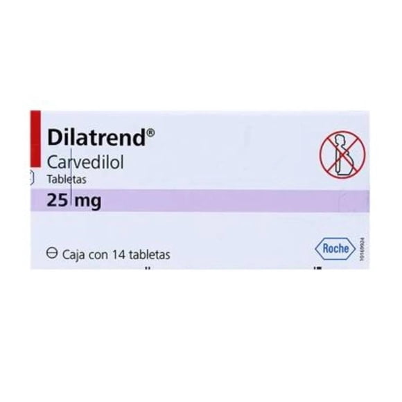 Dilatrend 14 tabletas 25 mg