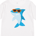 thumbnail image 4 of Inktastic Cool Shark, Shark Wearing Sunglasses, Cute Shark Boys or Girls Long Sleeve Toddler T-Shirt, 4 of 5