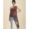 thumbnail image 2 of Moomaya Sleeveless Single Shoulder Asymmetric Printed Top - Women's Stylish Top, 2 of 9