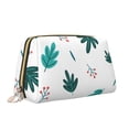 thumbnail image 2 of YFYANG Large Clutch Leather Makeup Bag, Green Leaves Berries Travel Toiletries Bag, Ladies Cosmetic Storage Bag, 2 of 8