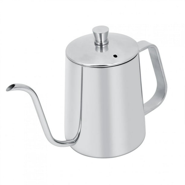 Cafetera de acero inoxidable de 550 ml, cafetera de acero inoxidable larga, tetera de goteo para café, la mejor en su clase