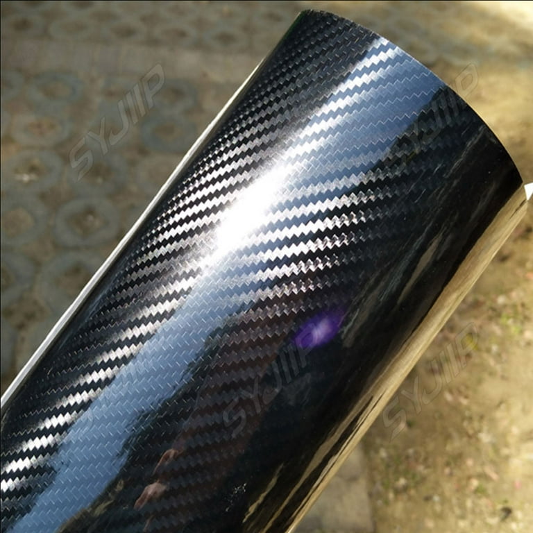 3D car carbon film bubble-free matte wrapping waterproof black decal 127x50  cm