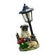 thumbnail image 2 of Estatua de perro Pug shamjiam de jardín con lámpara de poste solar 15 x 12 x 34 cm, 2 of 8