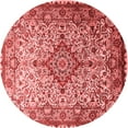 thumbnail image 1 of Ahgly Company Indoor Round Medallion Red Traditional Area Rugs, 4' Round, 1 of 4