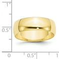thumbnail image 3 of 10K Yellow Gold 7mm Light Weight Half Round Band Size 12, 3 of 3