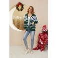 thumbnail image 6 of Uvplove Women's Ugly Christmas Cardigan Long Sleeve Open Front Knit Cardigans Sweater with Pockets F Christmas Green-M,S-2XL, 6 of 8