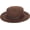 Brown, variant on Classic Fedora Flat Top Hat Pork Pie Hat Felt Boater Church Derby Cap for Men/Women