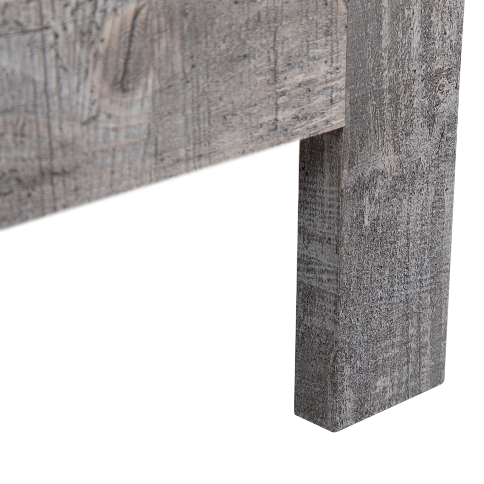 Kadyn Modern Bedside Tables for Bedroom, X-design Side End Table Night Stand Storage Shelf with Storage for Living Room , Set of 2 (Light Gray Wood)