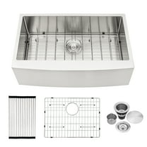 CoSoTower 30 Inch Farmhouse Kitchen Sink - 30”X21”X10” Stainless Steel Apron Front Farmhouse Sink 10 Inch Deep 16 Gauge Single Bowl Kitchen Sink Basin