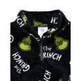 thumbnail image 2 of Dr Seuss Grinch Boys Plush Graphic Quarter Zip Jacket, Sizes 4-18, 2 of 3