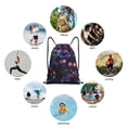 thumbnail image 6 of Honeii Glowing Chameleon Fantasy Art Print Drawstring Backpack,Drawstring Bags String Backpack Gym Cinch Sack Backpack Sport Bag Draw-Medium, 6 of 6