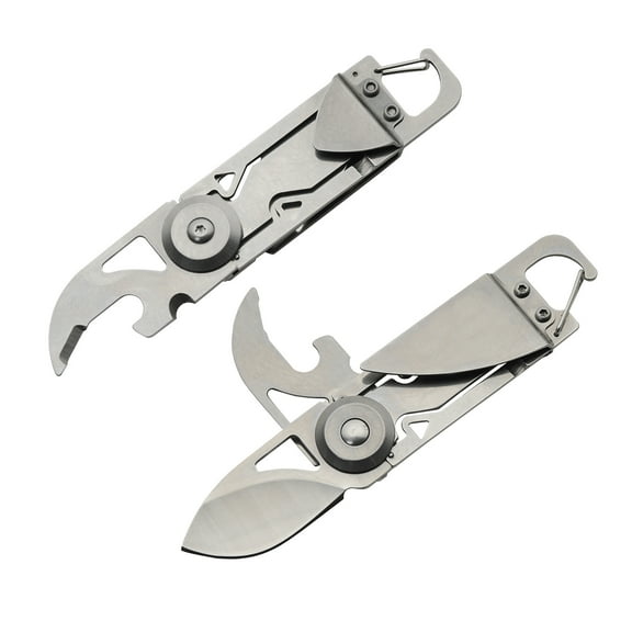 3.2" Trail Opener with Stainless Steel Blade, Carabiner Clip, Bottle Opener and Money Clip