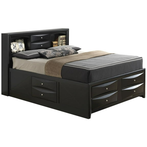 Glory Furniture Marilla King Storage Bed in Black Color