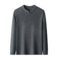 thumbnail image 4 of Men's Stand Collar Athletic Shirts - Versatile Solid Loose Raglan Pullovers Long Sleeve Workout Casual Tee Shirt, 4 of 8