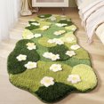 thumbnail image 5 of Eolstice Flocked Floral Bedside Rug, Soft Plush Non Slip Bath Mat, for Bedroom and Kitchen Soft Washable Rug Floral Bath Mats, 5 of 7