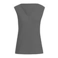 thumbnail image 4 of Seductiva Women's T-Shirts Short Sleeve Summer Tops Loose Shirts Sleeveless Fitting Neck Knit V Solid Women Fashion Tee Tops Women's Blouse Casual Summer Tops Trendy Solid Loose Fit Tshirt Basic Tees, 4 of 5