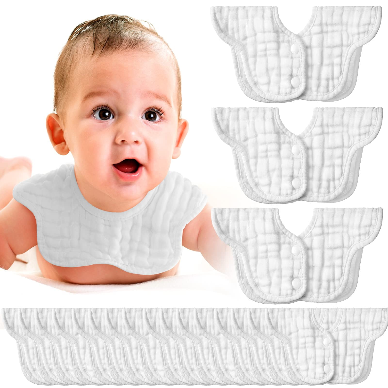 best prices, best service Baby Petal Bibs 360 Rotate Muslin Baby Bibs