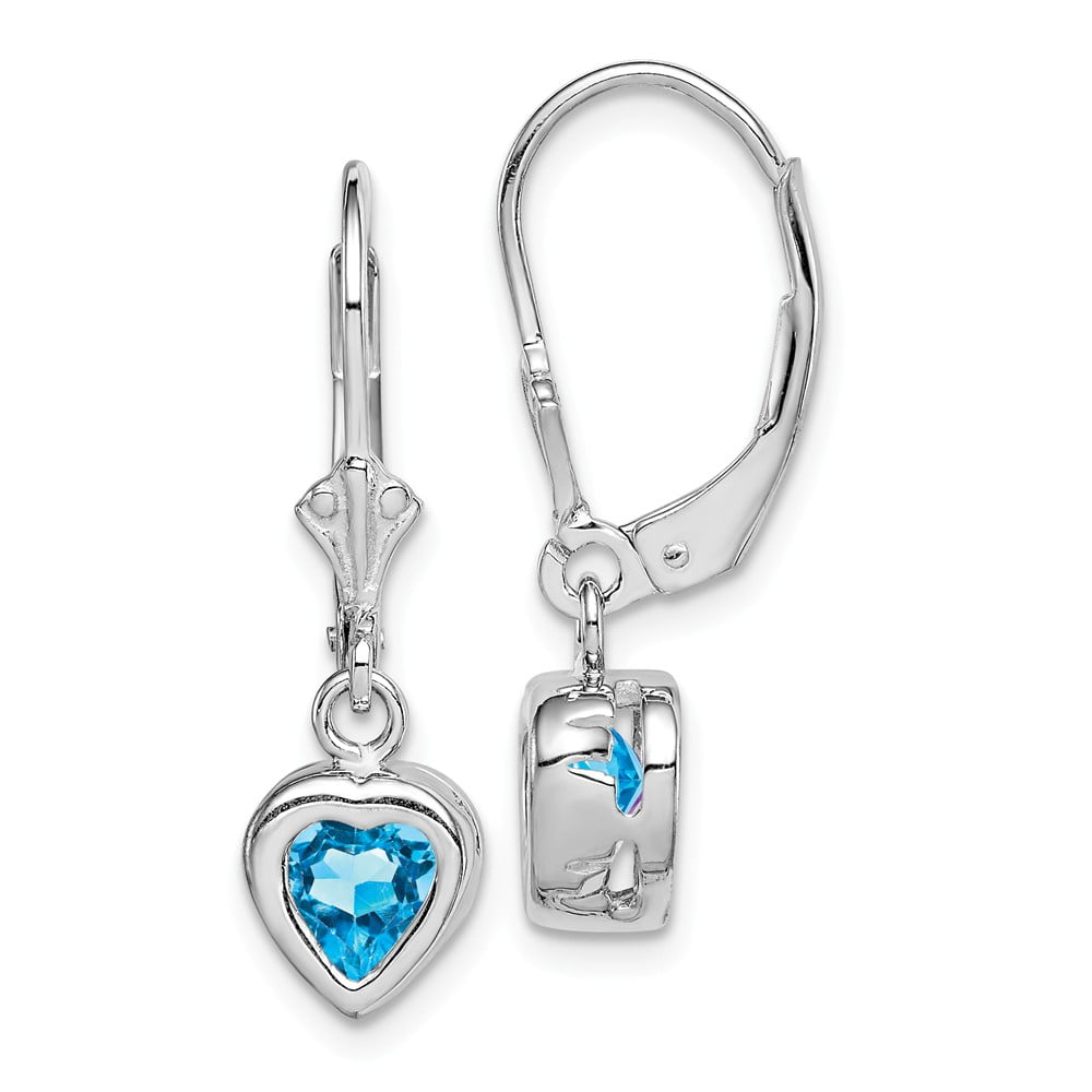 FB Jewels 925 Sterling Silver Heart Earrings