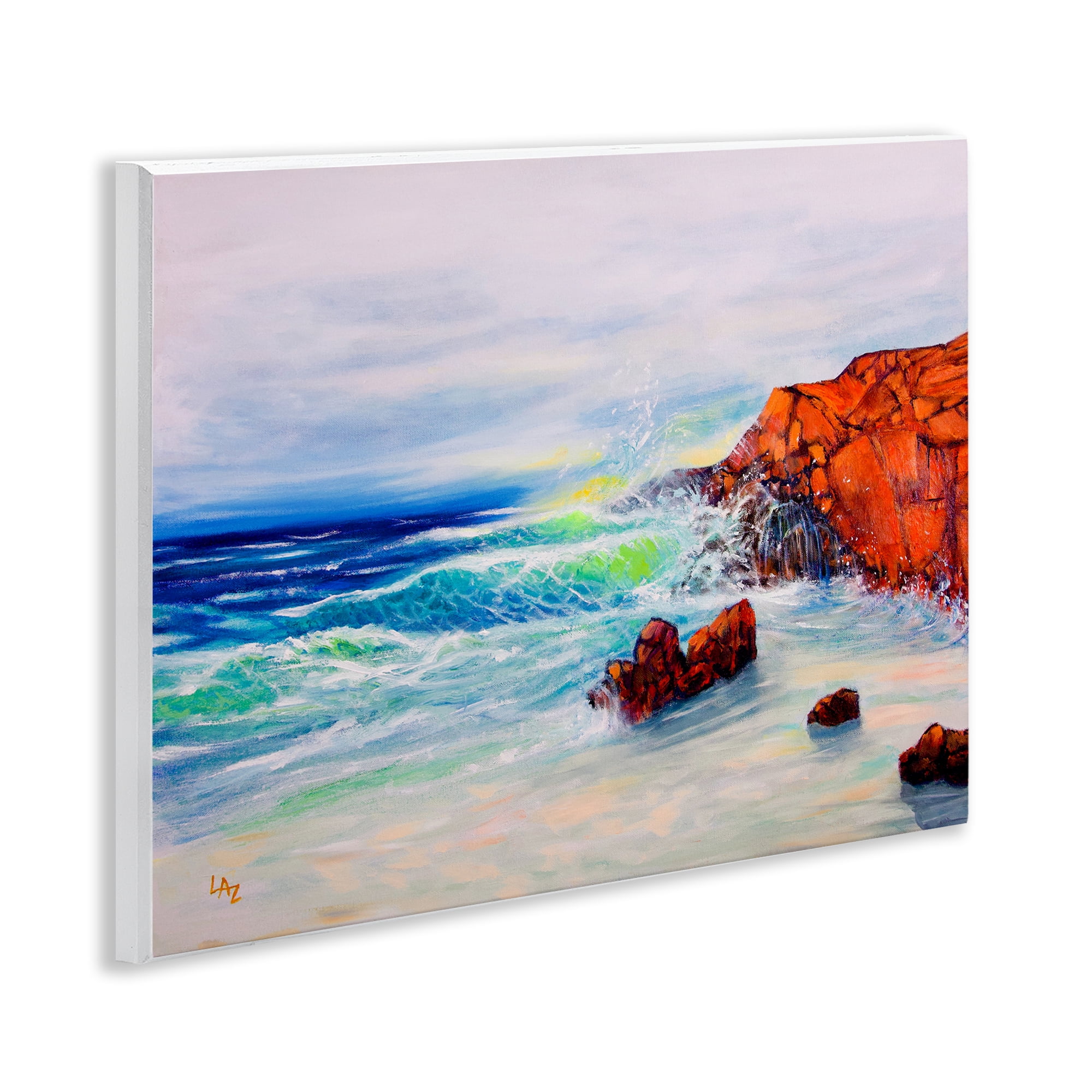 Stupell Industries Deep Blue Rocky Beach Wall Plaque Art, design by Lee Ann Zirbes
