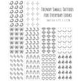 thumbnail image 2 of Wrapables Tiny Small Temporary Finger and Hand Tattoos for Women, 10 Sheets, Expressions, 2 of 7