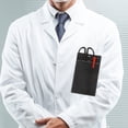 thumbnail image 3 of Pocket Protector Leather Pocket Pencil Holder Pen Pencils Sleeve for Shirts Lab Coats, 3 of 8