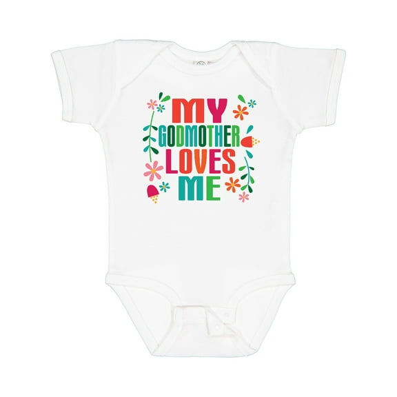 Inktastic My Godmother Loves Me Girls Girls Baby Bodysuit